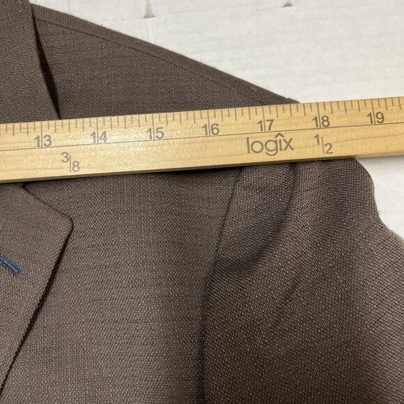 Tom Baine Blazer Mens M 40 Brow Performance Slim Fit Jacket Wrinkle Free Travel - Picture 11 of 11